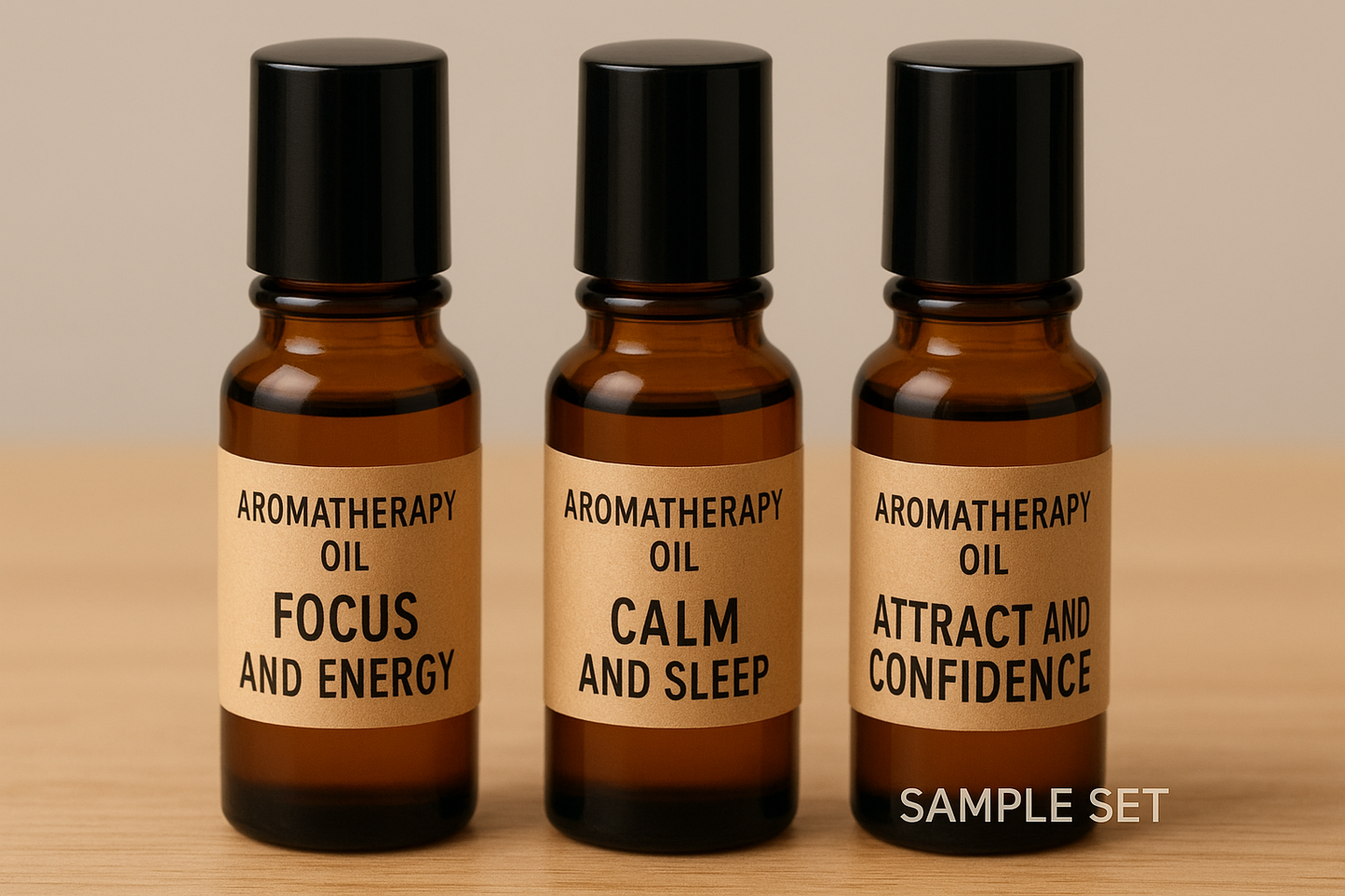Mind + Body + Soul | Aromatherapy Roller Sample Set – 3 x 1ml