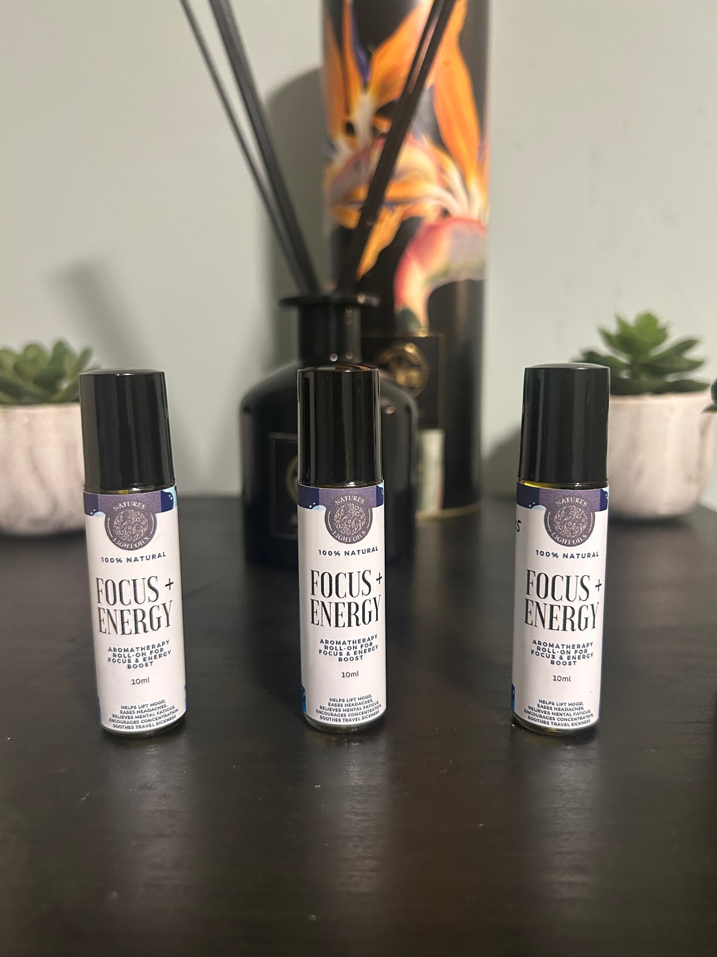 Focus + Energy Bundle | Aromatherapy Roller Blend – 10ml x 3