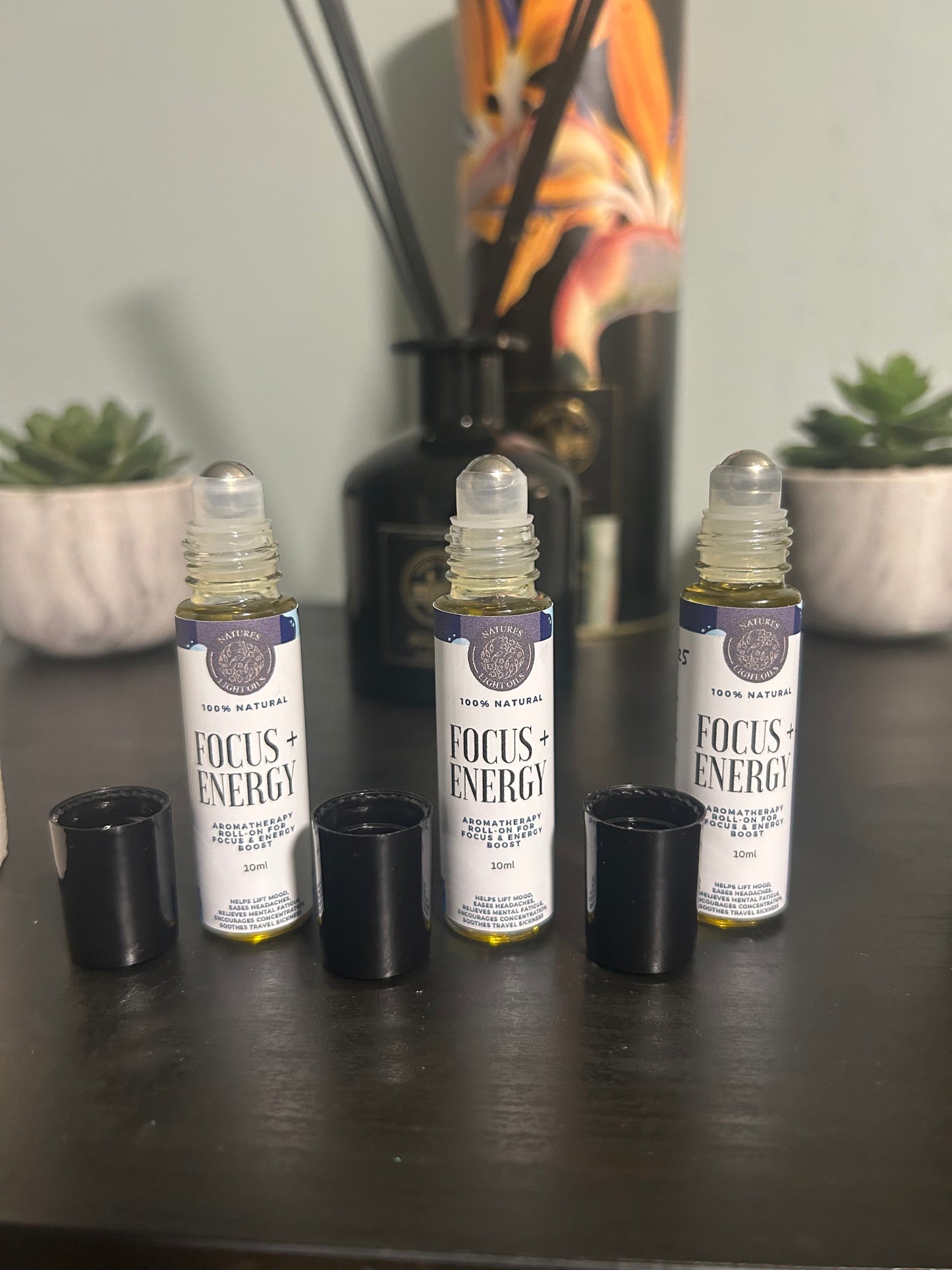 Focus + Energy Bundle | Aromatherapy Roller Blend – 10ml x 3