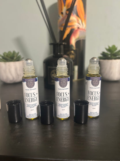Focus + Energy Bundle | Aromatherapy Roller Blend – 10ml x 3