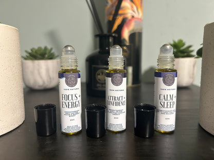 Mind + Body + Soul | Aromatherapy Roller Blend Set – 3 x 10ml